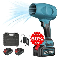 Leaf Blower Cordless Handheld Electric Leaf Blower x 2 Batteries 21V Mini Blower