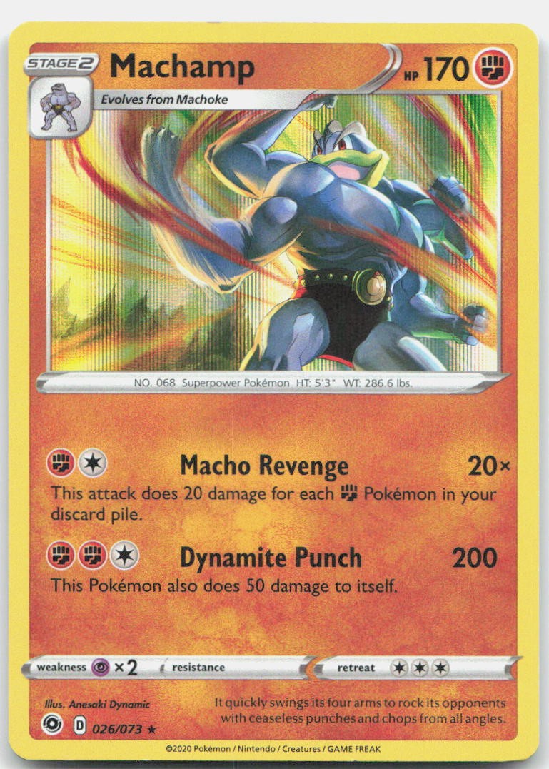 Pokemon TCG Machamp 26/73 Champion's Path Holo NM