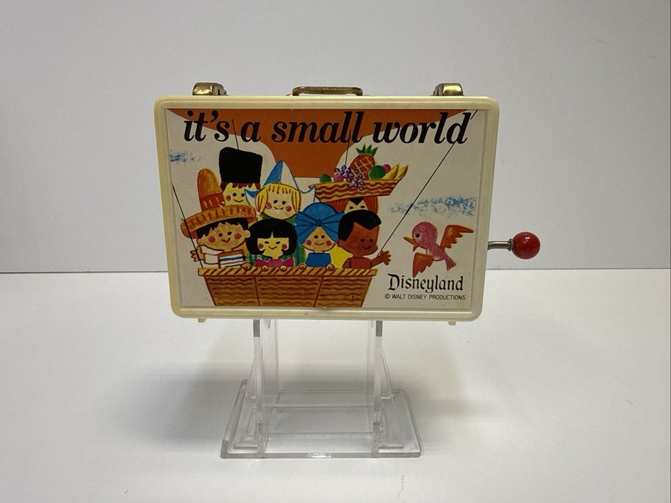 Vintage 1970s Disneyland It's a Small world suitcase music boxJapan - working