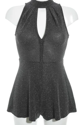 TOPSHOP Combinaison Dames Pantalon T EU 32 noir-argenté style festif - Photo 1/4