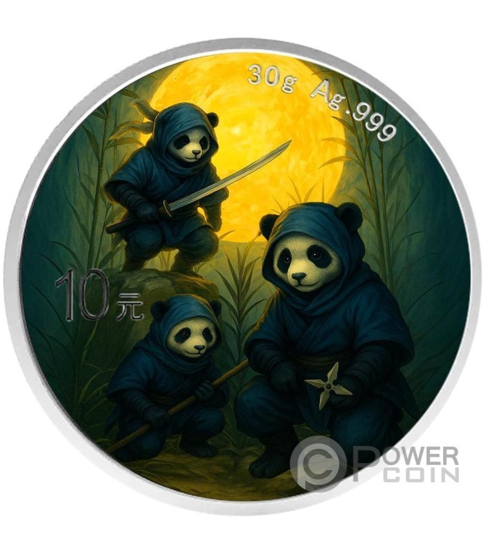 2025 China Panda Ninja 30g Silver Colorized Silver Art Coin | eBay