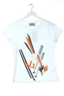 T-shirt imprimé Dames Haut T EU 36 blanc-orange clair-noir style décontracté - Photo 1/4