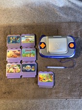 VTech Vsmile Cyber Pocket Lot Handheld Game System 7 games WORKS GREAT