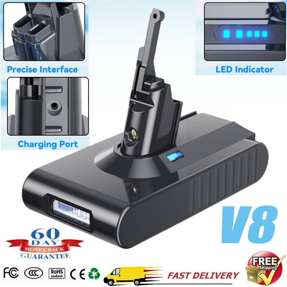 For Dyson V8 SV10 battery Trigger Motorhead Pro Animal Battery w/LED Indicator