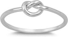 CHOOSE YOUR COLOR Sterling Silver Knot Ring
