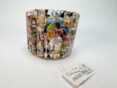 Jackie Brazil ''Clarissa'' Cascade Thin Rectangles Elasticated Bracelet ( B2335 )