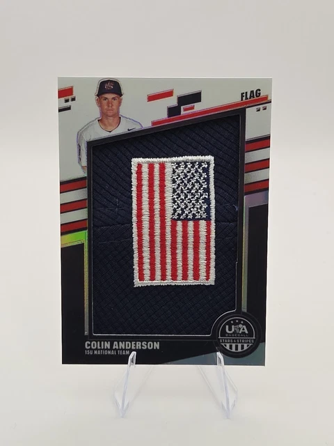 2026 Panini Stars & Stripes Prizm Jumbo Flag Relic Colin Anderson 4/7