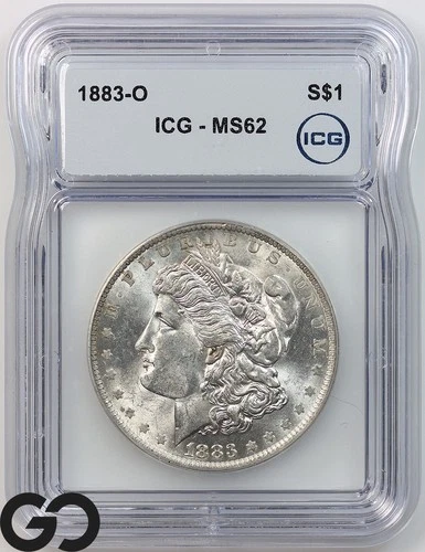 1883-O Morgan Silver Dollar Coin ICG MS 62 ** Lustrous Beauty!