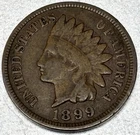 1899 Indian Head Cent VG Very Good Condition Penny 1c Cent - 0618
