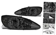 Pair of Headlights Compatible with 02-04 Toyota Camry, Smoked lens