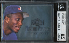 1996 Fleer Metal Universe CARLOS PEREZ #8 Platinum Portraits BGS 8.5 Expos