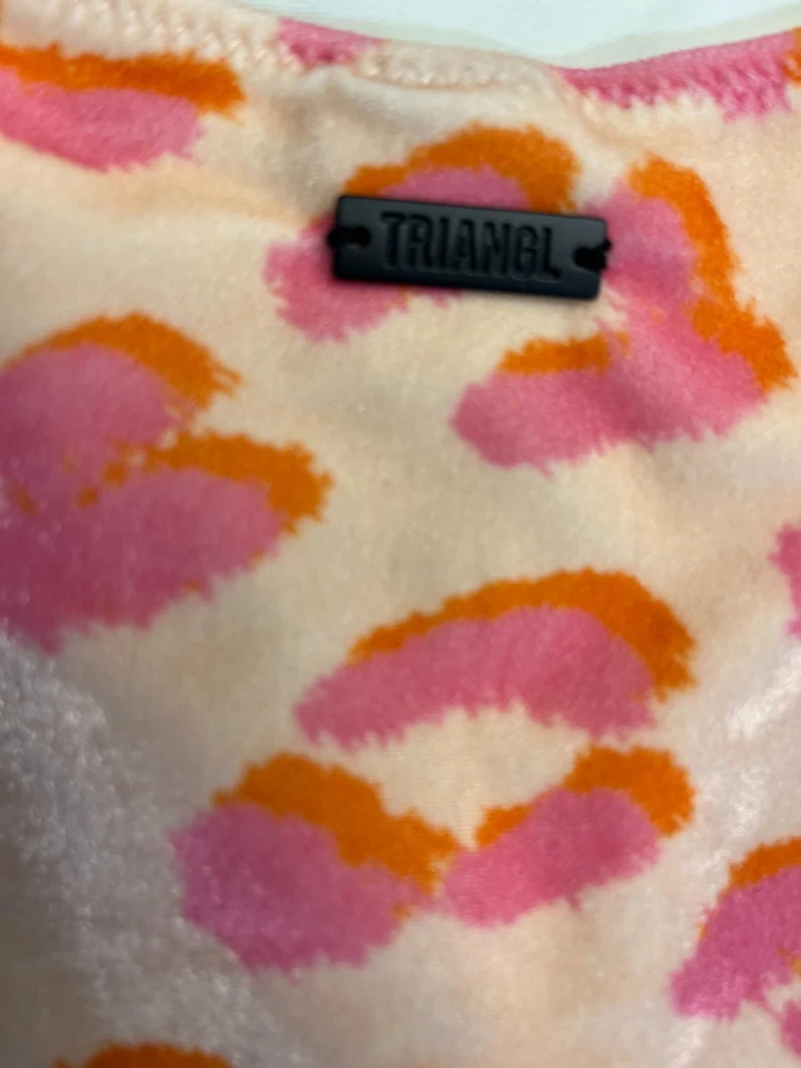 TRIANGL Womens Bikini Swim Bottom Size XXS Painted Pink Orange Abstract - Image 4 of 4