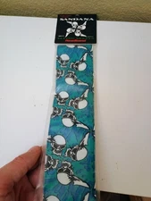 Sandana Paintball Teal Flying Skulls Denim Headband New In Package Blue Tag