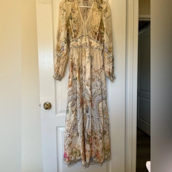 Silk Long Sleeve Floral Maxi Dresses for Women for sale | eBay