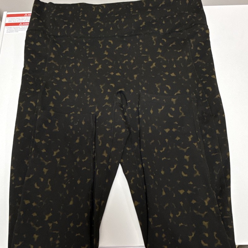 CALIA Essential High-Rise Full Length Leggings Tortoise Print Black/Brown XL