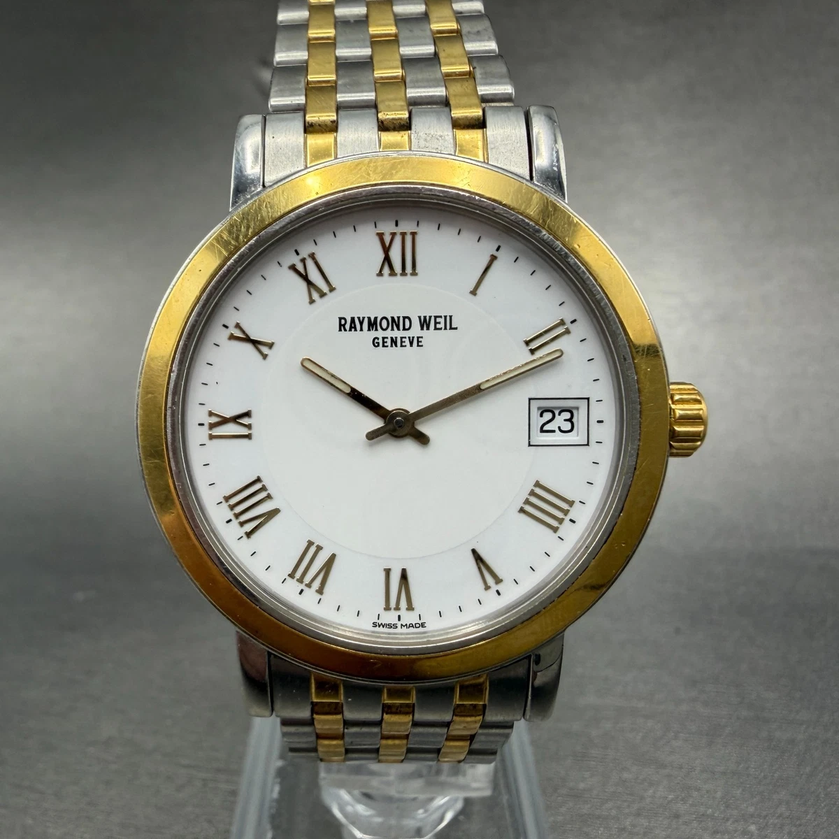 RAYMOND WEIL 5887 Swiss Goldtone Watch Vintage Raymond Weil Geneve 18k gold plated Unisex Swiss  main image 2