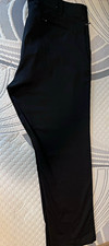 Oak Hill Men's Black Solid Polyester Dress Pants Big Tall 44W