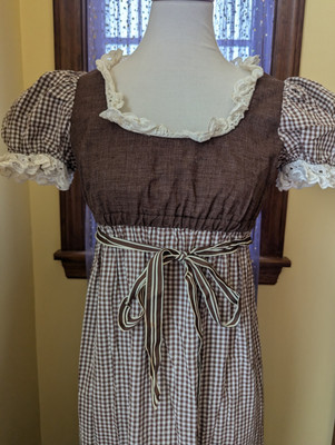 Vintage 70's Young Edwardian Arpeja Brown Gingham Puff Sleeve Maxi Dress Size XS | eBay Vintage 70's Young Edwardian Arpeja Brown Gingham Puff Sleeve Maxi Dress Size XS | eBay