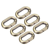 "Feder Ovaler Ring,6Stk 0,98\" Trigger Feder SchlüSselanhäNger Schnalle,Bronze"