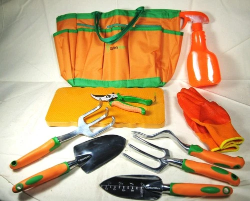10 PC Garden Tool Set, Heavy Duty ALuminum, Rubber Easy Grip Handles, good deal