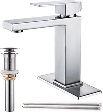 Brushed Nickel Bathroom Faucet Single Hole Vanity Bath Faucet Single Handle