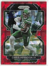 Chris Herndon IV 2021 Panini Prizm Red Ice New York Jets #87