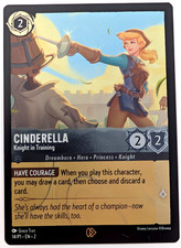 Disney Lorcana CINDERELLA Knight in Training 14/P1 Cold Foil League Promo NM/M