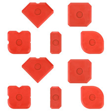 10Pcs Caulking Tool Set for Smoothing Finishing - Red
