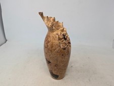 Signed Burl Wood Vase Live Edge Natural Edge Studio Art 1990 235 