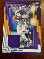 AARON JONES 2025 SCORE ZONED IN Jersey Card #ZON-AJS VIKINGS Free Ship