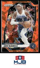 2024-25 Panini Prizm Jaden McDaniels Prizms Orange Ice #175 Timberwolves