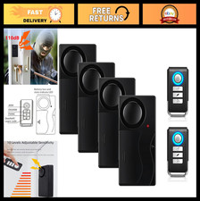 Wireless Anti-Theft Vibration Alarm for Doors  Windows - 110dB Motion Sensor, 4