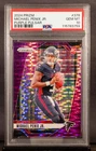3759 Michael Penix Jr 2024 Panini Prizm 378 Purple Pulsar Prizm Rookie RC PSA 10
