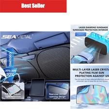SEAMETAL Car Windshield Sun Shade 5-Layer Foldable UV Blocking 145x80cm