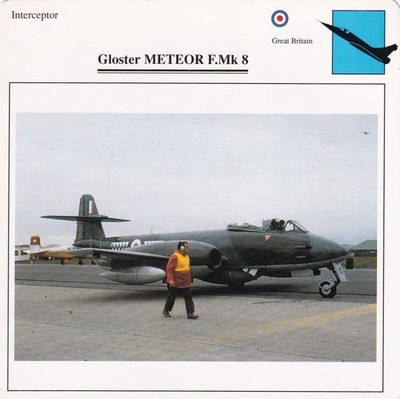 GLOSTER METEOR F.MK 8 ~ GREAT BRITIAN ~ EDITO-SERVICE S.A. ~ D1 075-80-18