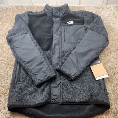 The North Face Boys Forrest Mixed Media Full Zip Fleece Jacket Grey XL 18/20 NEW