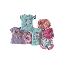 Little Girls Short Sleeve Shirts And Shorts Size 3T Lot Of 7