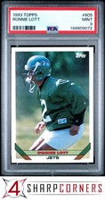 1993 TOPPS #605 RONNIE LOTT JETS HOF POP 4 PSA 9