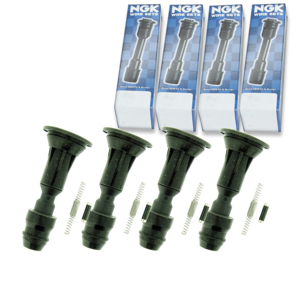 4 pc NGK 58979 CPB-GM006 Ignition Coil Boots for SPP120E SPB183 702501 oh