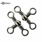 50/100 pcs 3 Way Swivels Cross Line Fishing Barrel Swivels T-Turn Connectors
