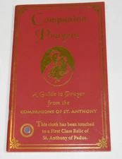 Patron Saint St Anthony of Padua relic Companion prayers prayer book booklet ~ZZ