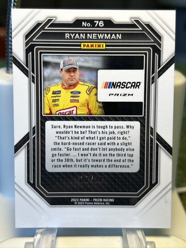 2023 PRIZM RACING RYAN NEWMAN GOLD /10 - Picture 2 of 2