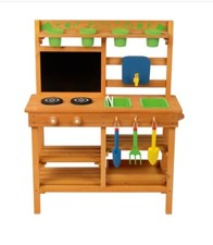 Tukeler Deluxe Kids Outdoor Mud Kitchen Garden Center w/ Tools Flower Pots