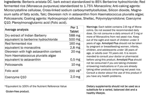 ARMOLIPID Plus 360 Tablets - Dietary Supplement - Picture 6 of 6