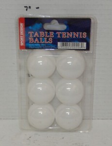 Sports Design Table Tennis Ping Pong Pack of 6 balls NIP