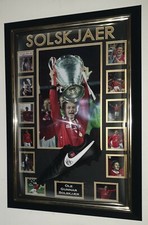 OLE Gunnar Solskj&aelig;r Signed Football Boot Autographed Display Solskjaer & Cert
