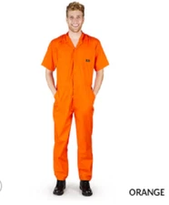 Short Sleeve Coverall Jumpsuit Boilersuit Protective Work Gear XS to 4XL