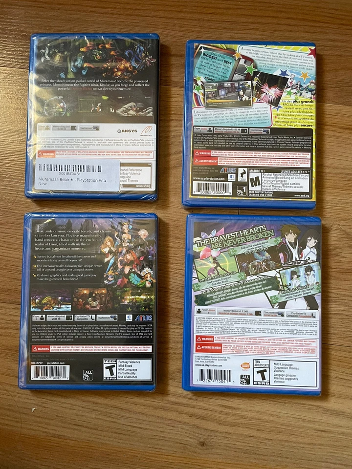 Tales Of Hearts R, Persona 4 Golden, Odin Sphere, Muramasa Rebirth (New/Sealed) - Image 2 of 3