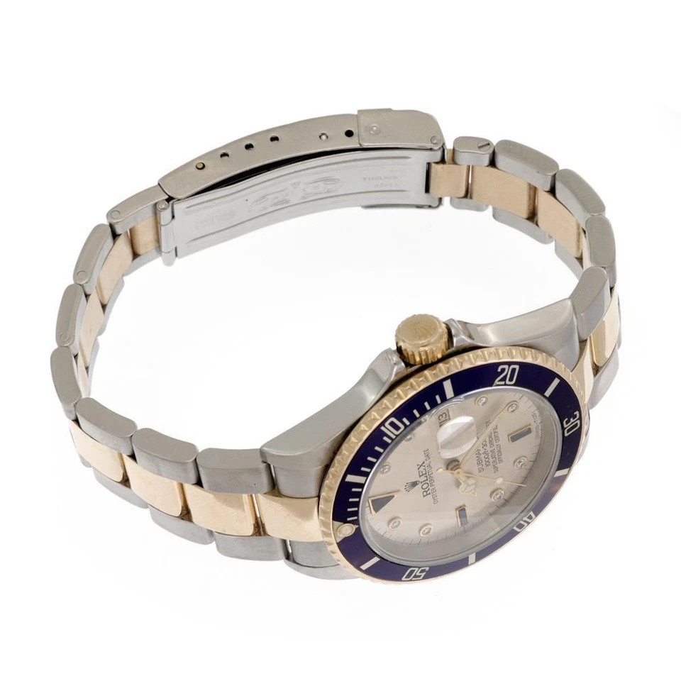 Reloj Rolex Submariner Diamante Fecha Acero Oro 18k Hombre 16613 Foto 2 de 4