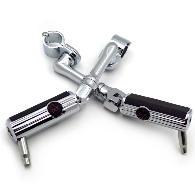 New Highway Long Angled Foot Peg & 1 1/4" Clamps Mount Kit For Harley Sportster eBay